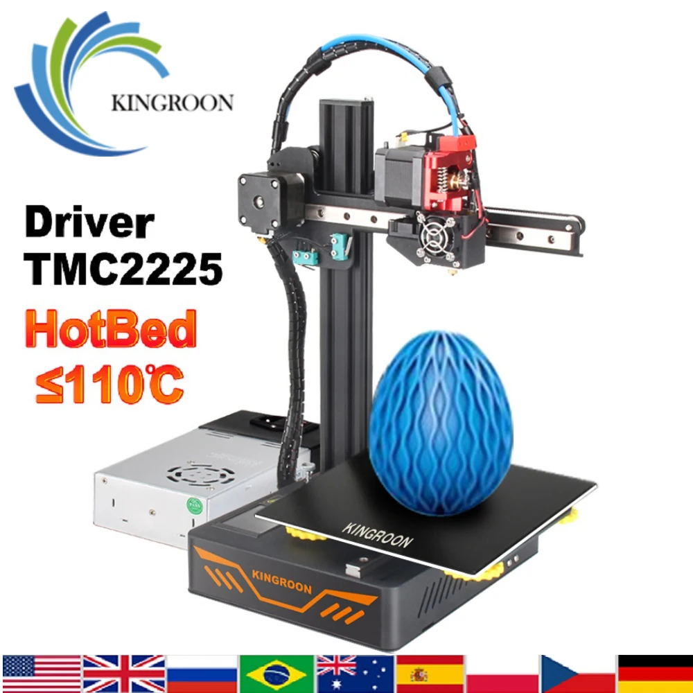 

KINGROON KP3S-G DIY Upgraded 3D Printer High Precision Printing 3d print 180*180*180mm Dual Guide Rails 3D принтер impressora 3d