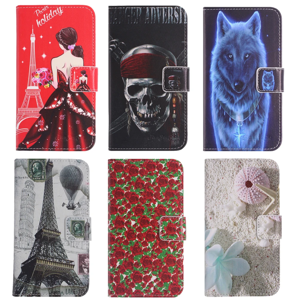 TienJueShi Cartoon Design Protect Leather Cover Phone Case For Panasonic Eluga I9 Pulse X Ray 500 Shell Wallet Etui Skin | Мобильные