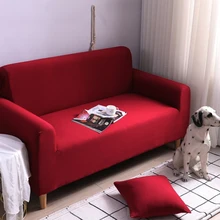 Сплошной цвет диван набор стрейч диван Чехол 4 сиденья Диван набор с 2 наволочками все включено диван Чехол