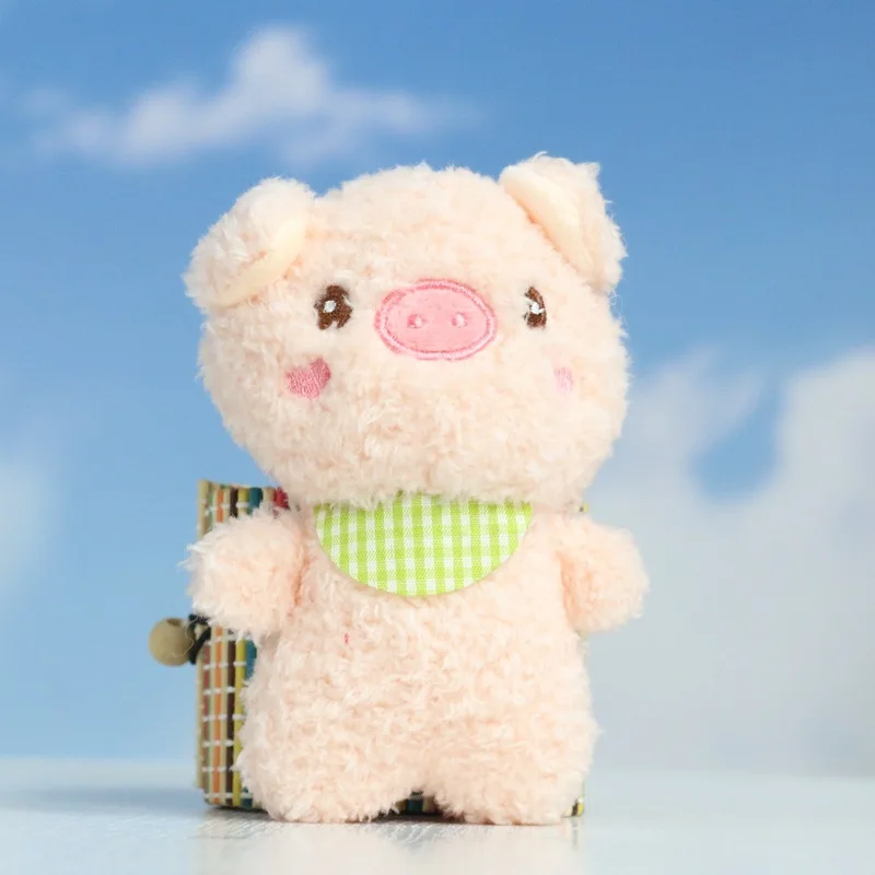 

Новая милая маленькая Желтая курица кулон плюшевая игрушка маленькая миниатюрная кукла свинка школьная сумка кулон автомобильный брелок Рождественский подарок