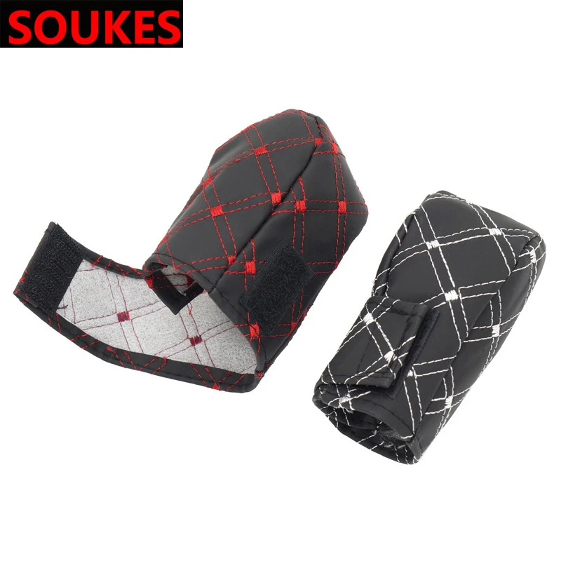 2PCS Car Gear Head Shift Knob Brake Cover Case For Ford Focus Fiesta Mondeo Kuba Ecosport Mini Cooper R56 R50 R53 F56 F55 R60