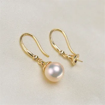 

925 Sterling Silver Plating Earrings Pearl Earrings Accessories Findings Earrings Jewelry Parts Fittings Mountings DIY Girl Gift