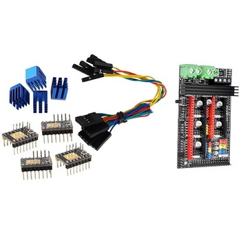 

4Pcs Tmc2130 V3.0 Stepper Motor Stepstick Mute Silent Driver & 1Pcs Ramps 1.6 Plus Expansion Control Panel