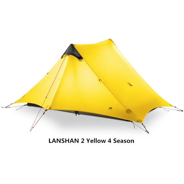 Yellow 2P 4 Season LanShan 2 3F UL ENGRENAGEM 2 Pessoa 1 Pessoa Ultraleve Ao Ar Livre Barraca de Acampamento 3 Temporada 4 Temporada Professional 1 - Цвет: Yellow 2P 4 Season
