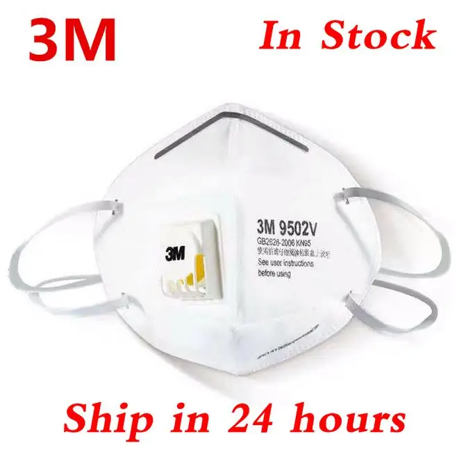 

9502V N95 3M Masks 25pcs/box PM2.5 Particulate Respirator FFP2 FFP3 Dust Mask with Cool Flow Valve Breathable Mask