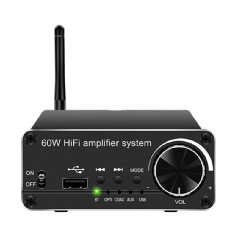 Digital to Analog Audio Converter 60W HIFI Amplifier System 192KHz Coaxial 19V USB Adapter EU Plug | Электроника
