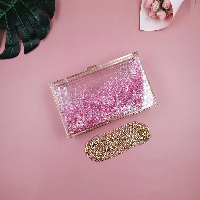 Premium Transparent Clear Acrylic Hard Box Clutch Bag Handbag