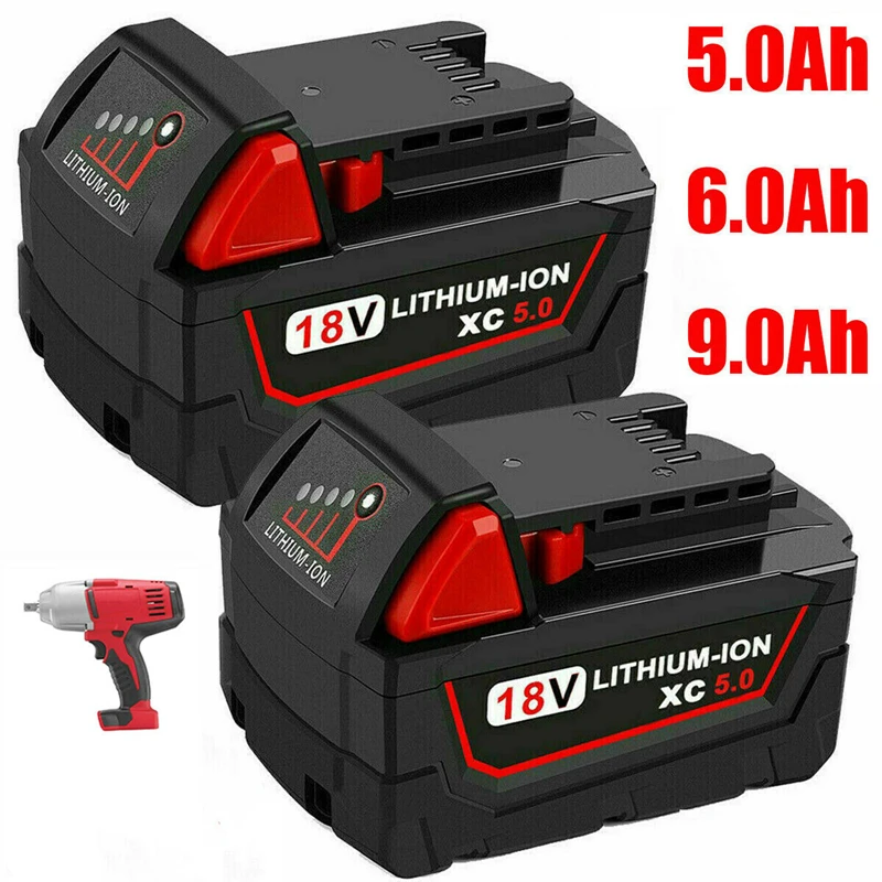 Аккумулятор для Milwaukee M18 9000 мАч 9 Ач 18 в литий-ионный перезаряжаемый аккумулятор