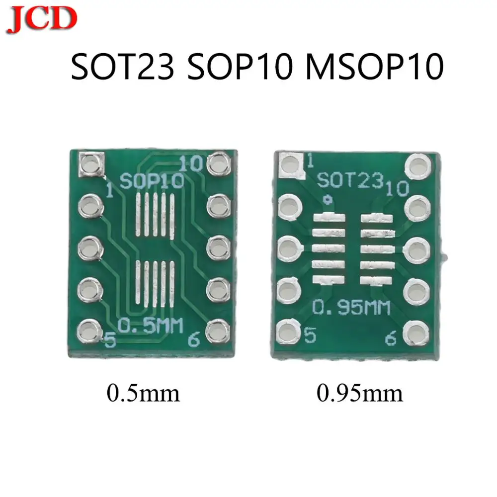 JCD комплект печатной платы SMD поворот к DIP SOP MSOP SSOP TSSOP SOT23 8 10 14 16 20 24 28 SMT к DIP SMD преобразователь адаптера