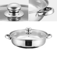 Kitchen Cookware Single Layer Double-ear Steamer Pot Stainless Steel Cookware Cooker Double Boiler Soup Steaming Pot