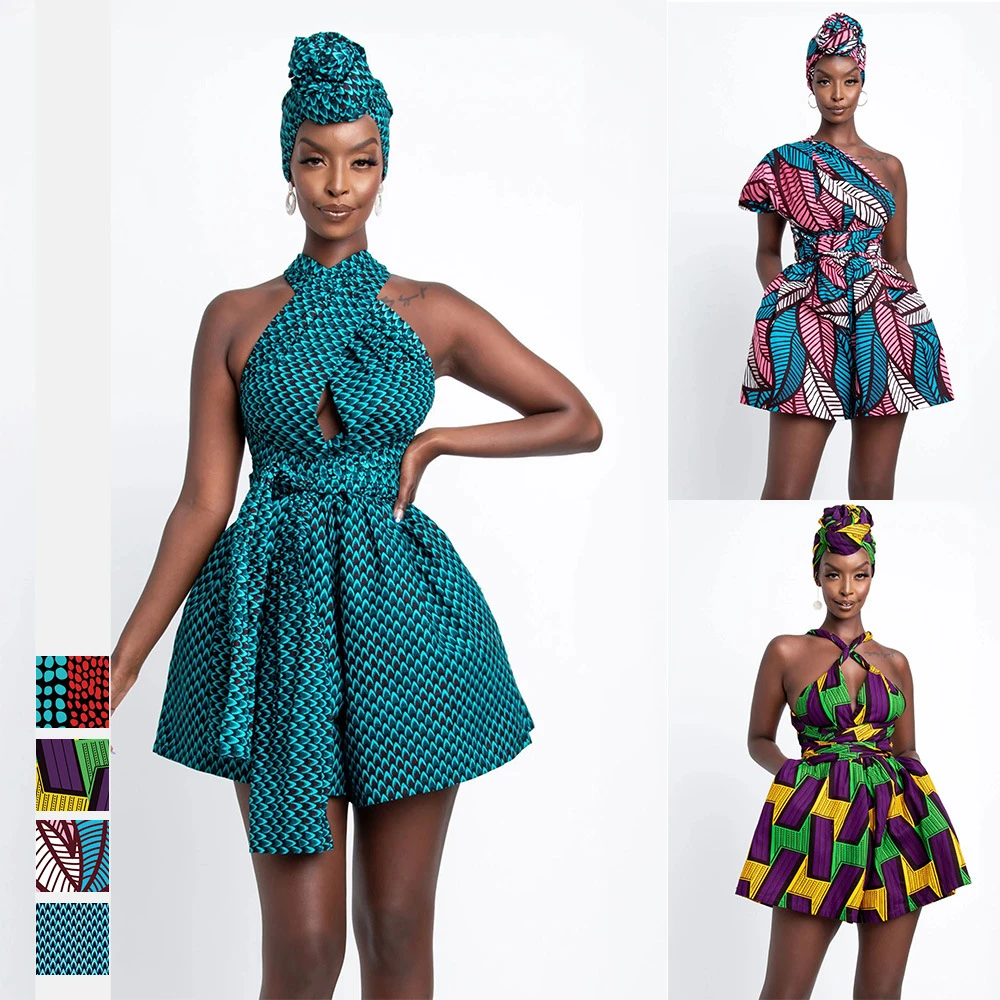 Africa Style Digital Printing Diy Multi Wear One Piece Shorts Indonesia Fashion Casual Loose Skirt Pants Dresses Aliexpress