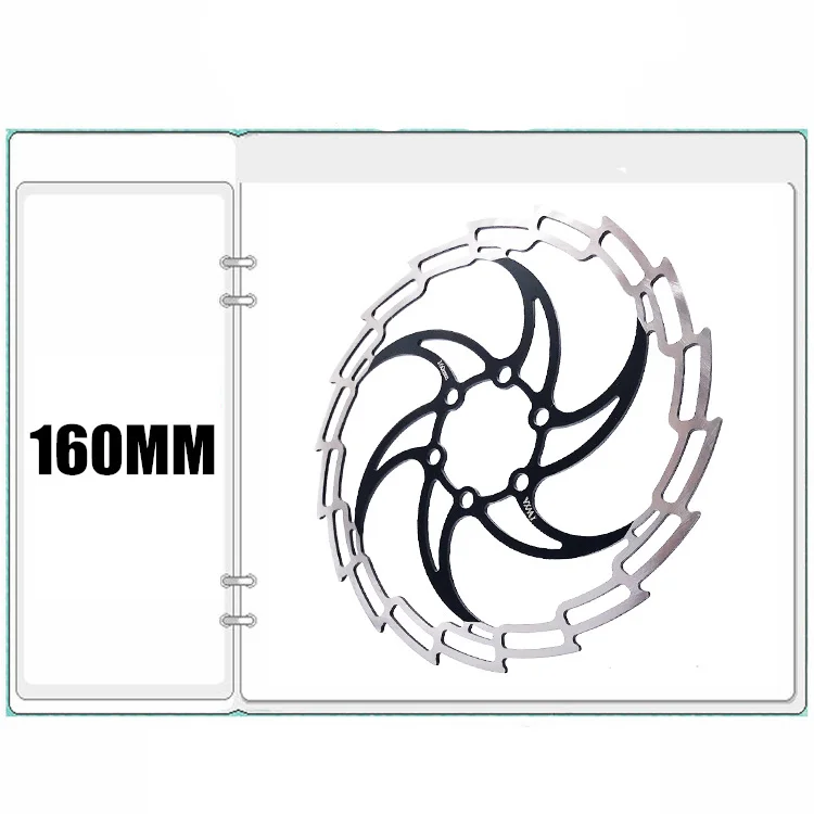 160mm Black VXM супер-легкий велосипедный гидравлический ротор дискового тормоза MTB дорожный гоночный велосипед тормозной диск ротор 160 мм 180 мм 44 мм 6 велосипедные болты запчасти - Цвет: 160mm Black