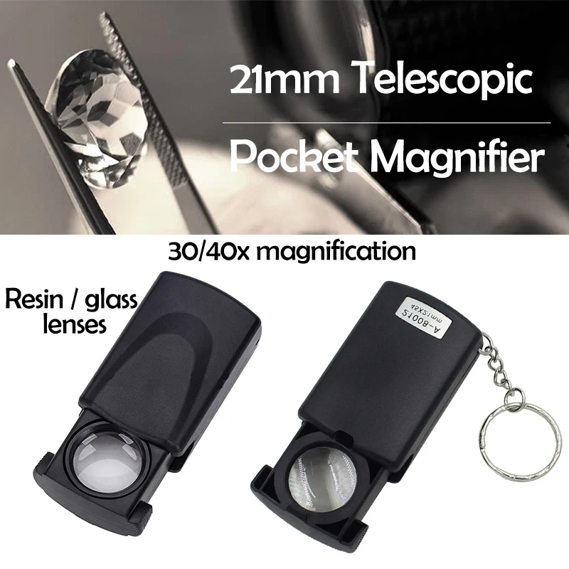 Lens Loupe Folding Eye Loupe Magnifier Glass With LED Light For Jewelry Watch Repair Tools Portable  1PC New