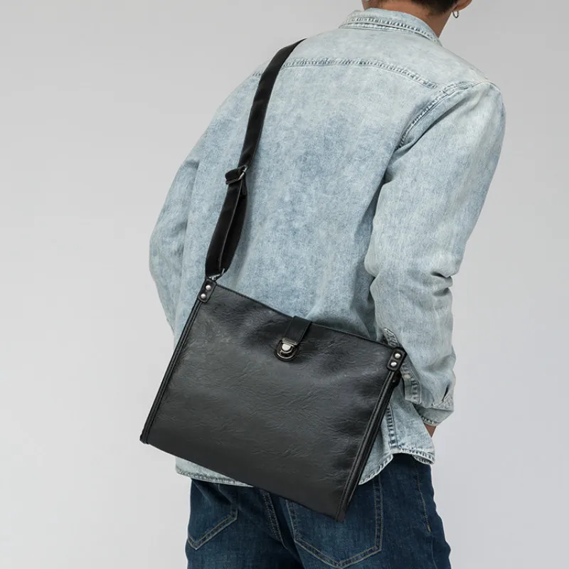 

Tidog Korean version leather bag business leisure single shoulder bag