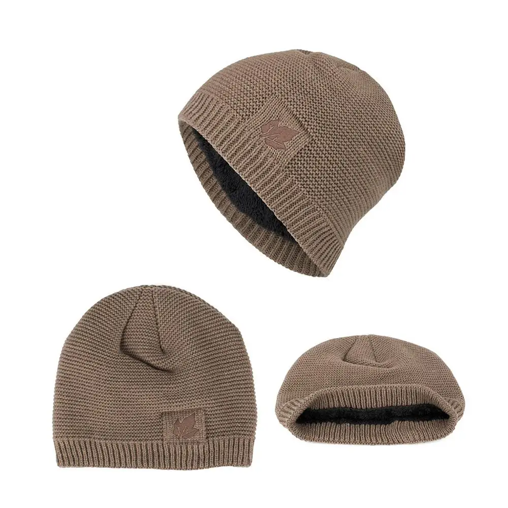 RoxCober Зимняя Теплая Шапка бини Skullies бархатная шапка пуловер вязаная для мужчин и