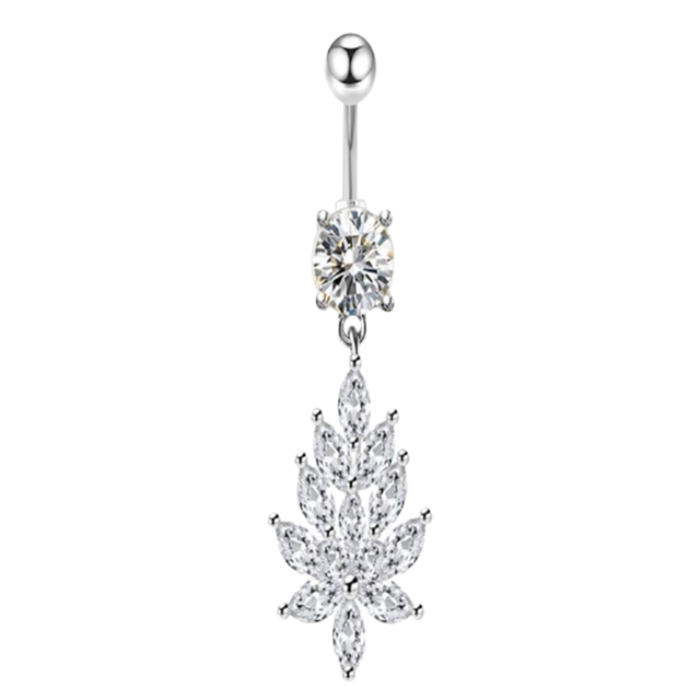 Belly Button Ring Angel Wing Belly Piercing Ring Sexy Navel Piercing Bar Flower Belly Bar Navel Piercing Ombligo Dangle