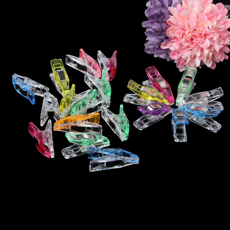 20 Uds artesanal costura titular fijo Clips pinzas ropa Quilter pinza de ropa artesanal broches para tarjetas de la boda inicio decoración de la nave de la gota