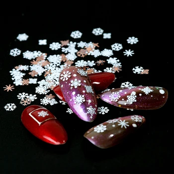 

90pcs Mixed Hollow Out Nail Glitter Sequins Snow Flakes Mixed Design Decorations For Nail Arts Pillette Nail Accessories
