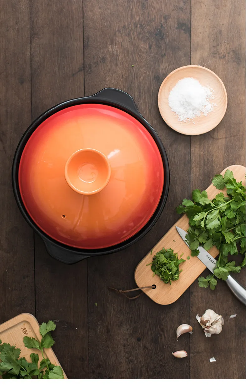Марокканская кастрюля Tajine рисовый суп тушеный горшок бытовой открытый огонь Высокая Термостойкая керамическая мелкая Taji pan Tagine