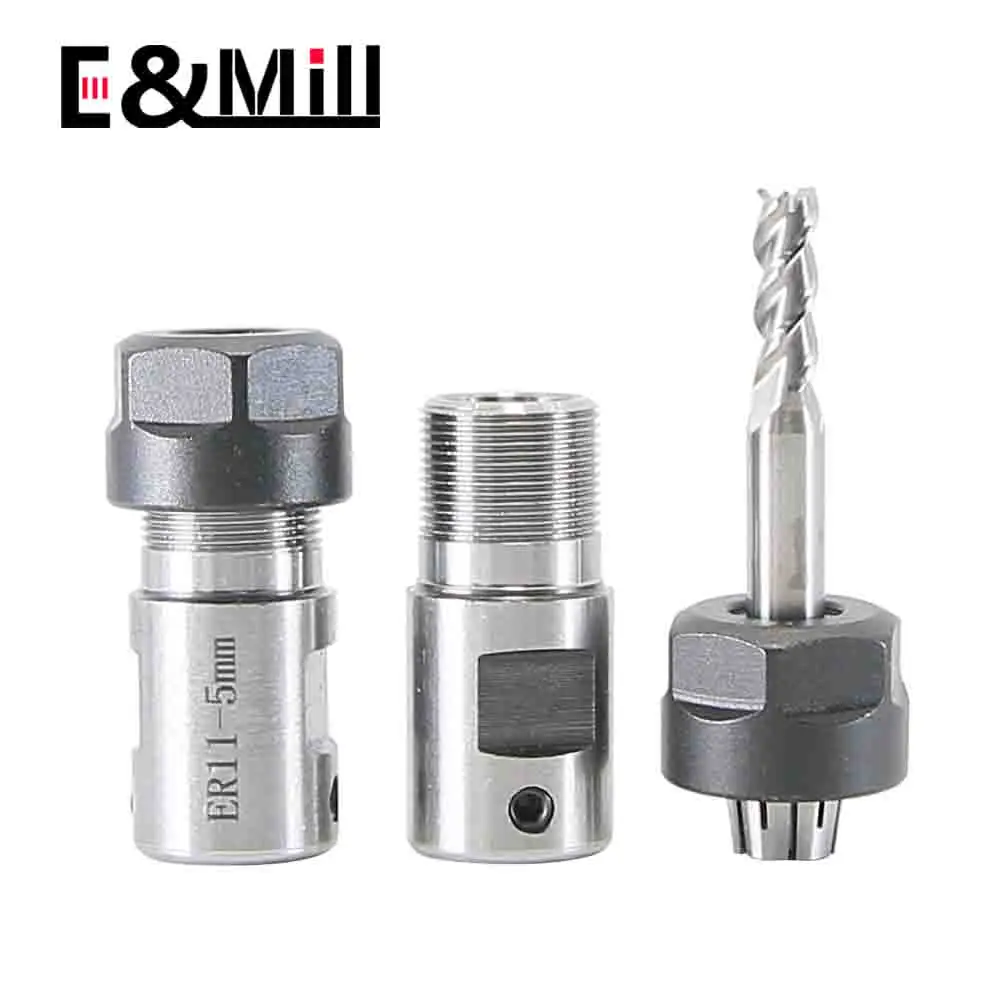 DIY ER11 ER16 ER20 5mm 6mm 6.35mm 7mm 8mm 10mm 12mm 14mm 16mm Motor Spindle Tool Holder Chuck High-precision Engraving Machine