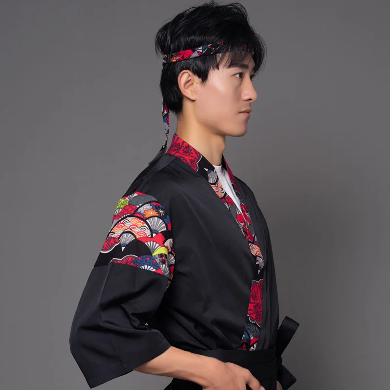 Tunic Japanese Chef Jacket Sushi Cook Apron Unisex Restaurant Work Clothes Uniform Japan Kimono Women Catering Bakery Pastry |