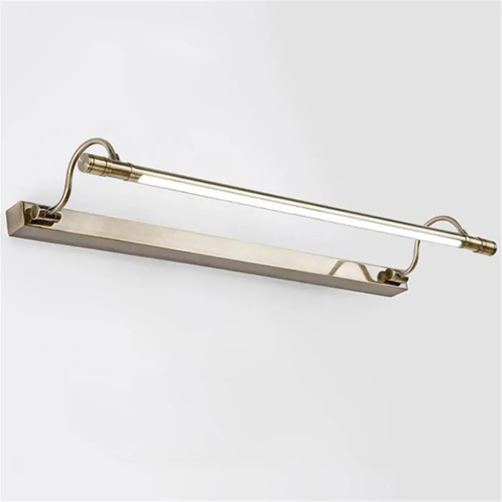 

220V - 240V 6W 48cm LED retro mirror lights minimalist bathroom cabinet makeup modern European painting lamp bronze lights lampe