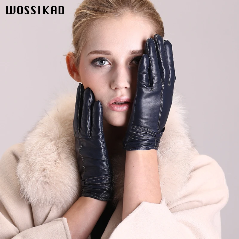 Glove Woman Genuine Leather варежки перчатки зимние варежки женские перчатки мужские Promotion Black Gloves Sheepskin