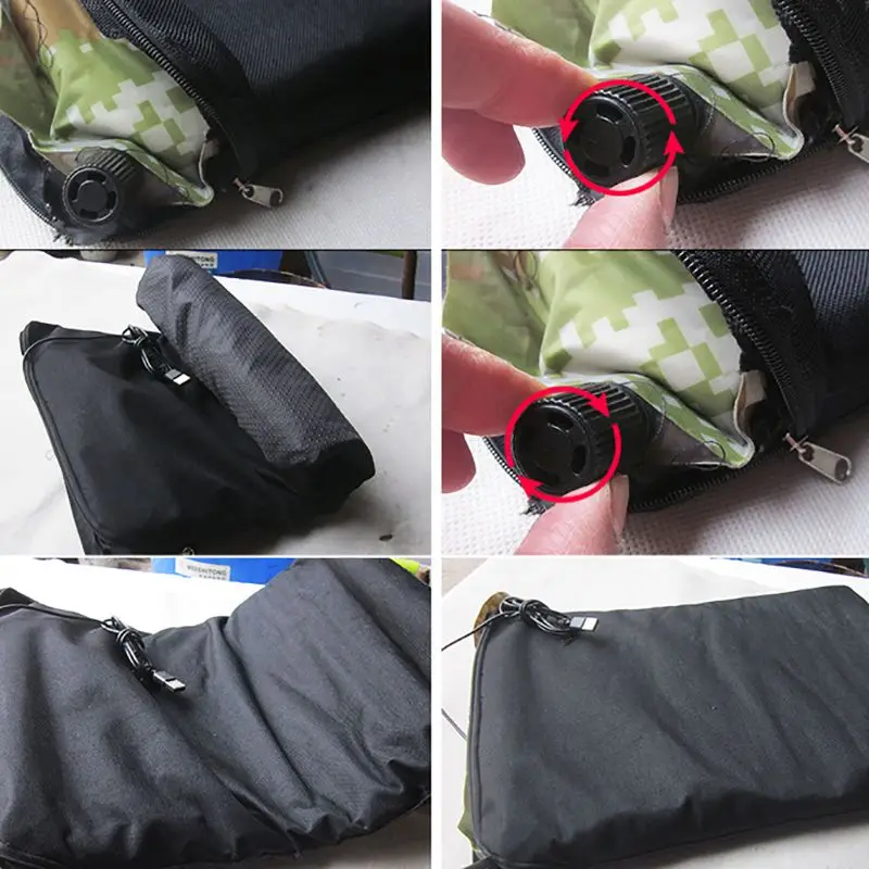 Углеродное волокно USB нагревательная Подушка Автоматическая надувная наружная электрическая теплая подушка рыболовные подушечки