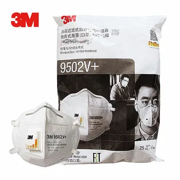 

10/25 Pcs 9502V+ Mask Anti Particulate Respirator Face Mask with Valve Anti PM2.5 Dustproof Mouth Mask