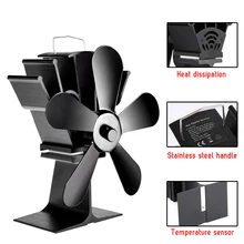 Best Offers Wood Stove Fan Heat Powered Fireplace Log Wood Burner Silent Eco-friendly Fan 5 Blade Fan Chimney Heat Distributio Best Offers Wood Stove Fan Heat Powered Fireplace Log Wood Burner Silent Eco-friendly Fan 5 Blade Fan Chimney Heat Distributio