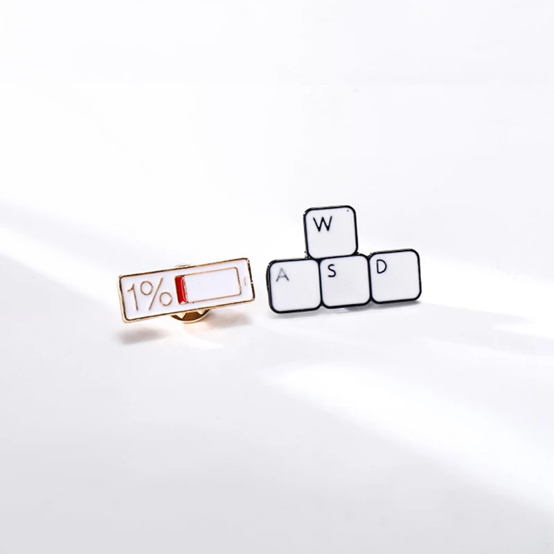 Забавная креативная Мода WASD клавиатура мобильный телефон Power 1% забавные Броши