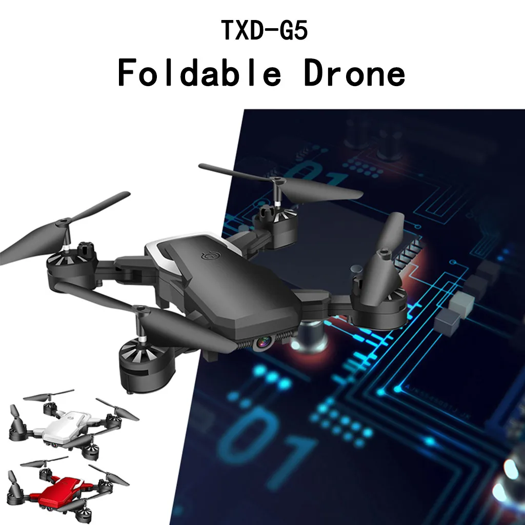 Пульт дистанционного управления летательный аппарат Топ TXD-G5 wifi FPV 1080p камера оптический поток Безголовый складной RC Квадрокоптер Дрон 9,2