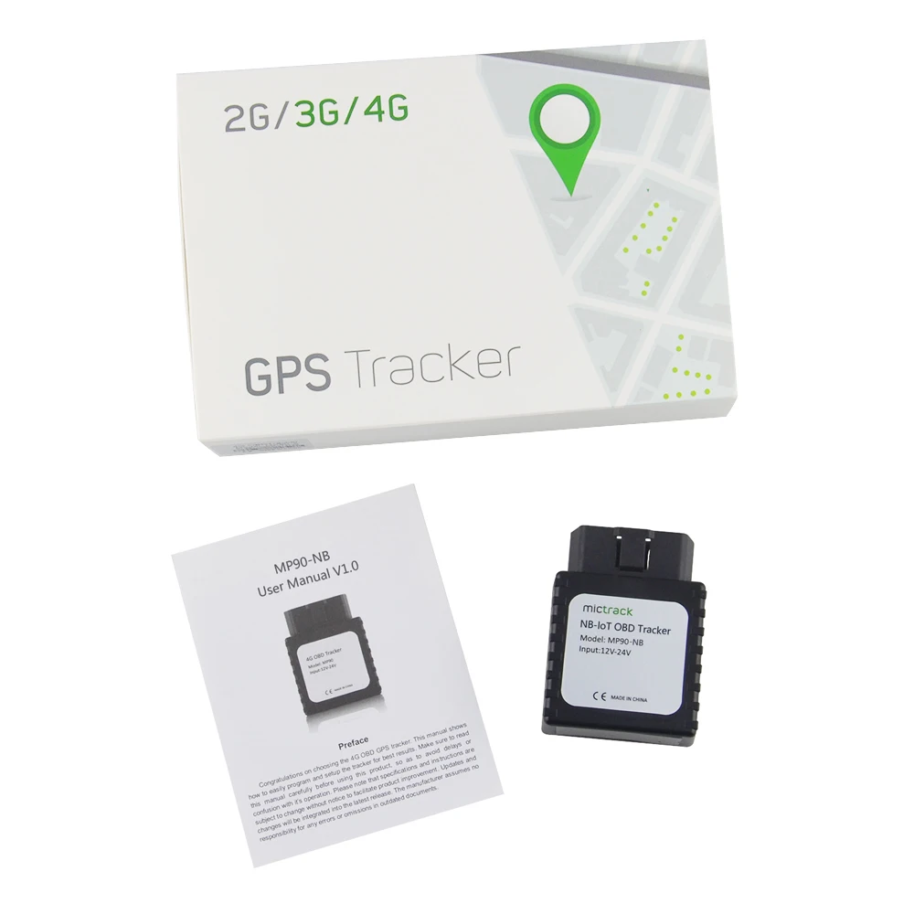 NB-IoT OBD gps трекер MP90-NB слежения в режиме реального времени OBD2 gps трекер для транспортного средства с сигнализацией превышения скорости Кнопка SOS сигнализация низкой мощности - Цвет: With box