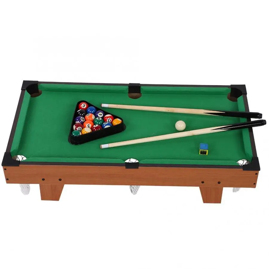 

Mini Pool Table Children Kids Snooker Billiards Set Cues Balls Indoor Sports Billiards Table For Children At Home Party