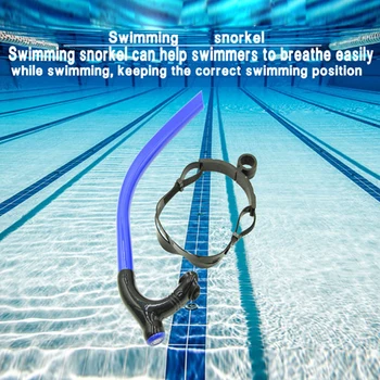 

Adjustable Adults Diving Snorkel Front Breathing Professional Positive Training Soft Silicone Underwater Snorkeling Tube Single