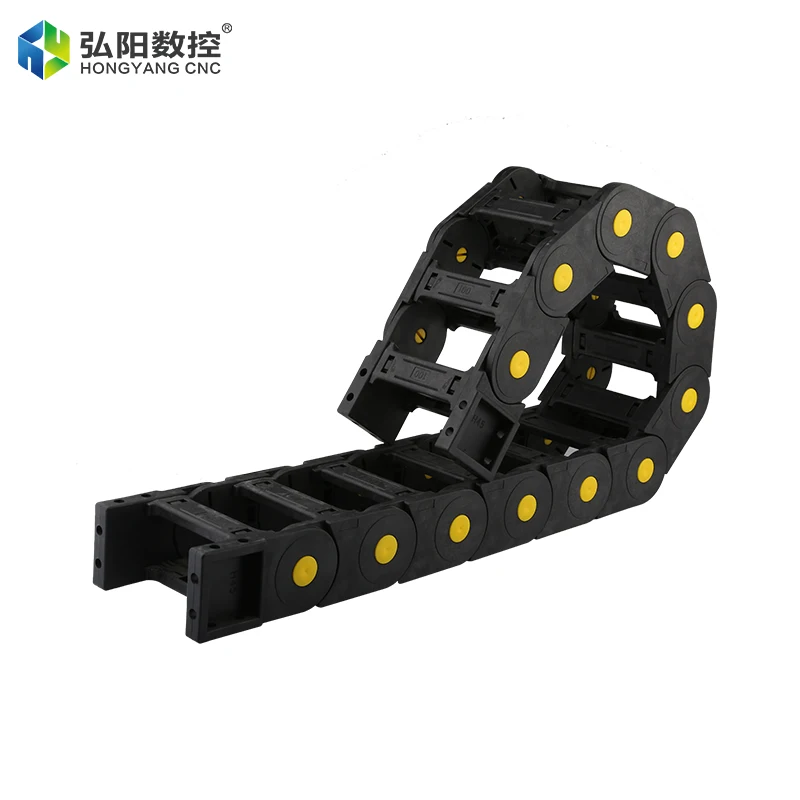 케이블 드래그 체인 와이어 캐리어 35x50mm 35x60mm 35x75mm 35*100mm 엔드 커넥터가 있는 드래그 링크 플라스틱 견인선 CNC 라우터 1M