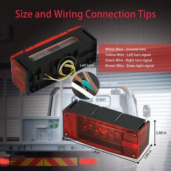 12v防水水中ledトレーラーライト停止/インジケータ/ブレーキライト/ライセンスプレート