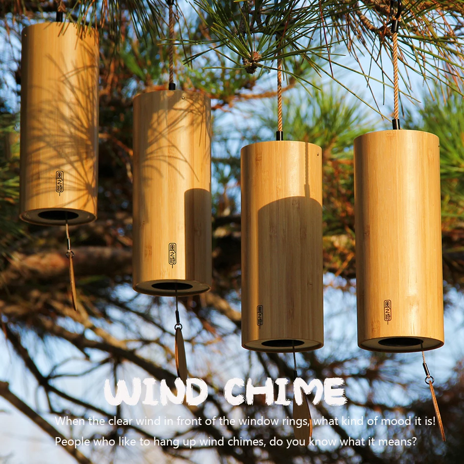NEW Chord G-B-D-C Windchime Bamboo Wind Chimes Windbell for Outdoor Garden Patio Home Decoration Zen Meditation Relaxation | Спорт и