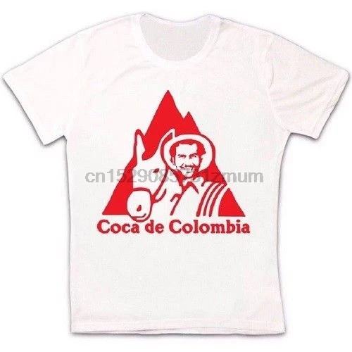 Pablo Escobar Coca De Colombia Ретро стиль хипстер унисекс футболка 1497 крутая повседневная pride