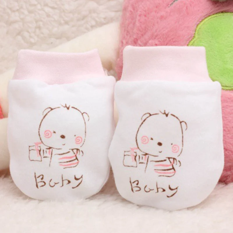 PK1 1 Pairs Cute Cartoon Baby Infant Boys Girls Anti Scratch Mittens Soft Gloves Baby Gloves - Цвет: PK1