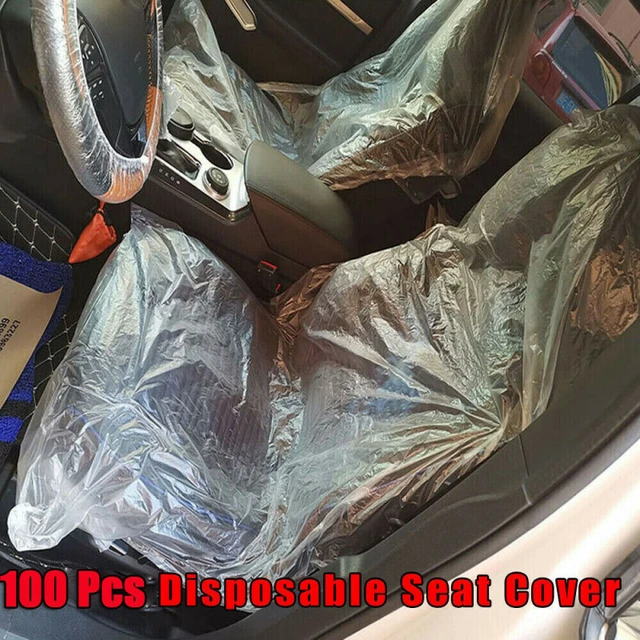 Caldo! 100pcs universale trasparente per auto monouso in plastica PE  coprisedile morbido impermeabile riparazione auto copertura protettiva  forniture per auto - AliExpress