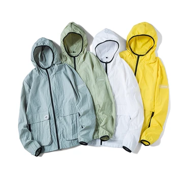 

Fashion Unisex Outdoor Windbreaker Quick Dry Ultrathin Breathable Jacket UV Coat Clothing New Sun Protective Clothes Jacket Male