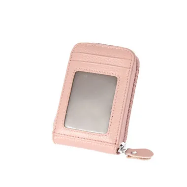 new pink Натуральная кожа унисекс бизнес-держатель для карт кошелек банк Кредитная карта чехол ID Держатели Rfid кошелек красный фиолетовый розовый синий черный серый - Цвет: new pink