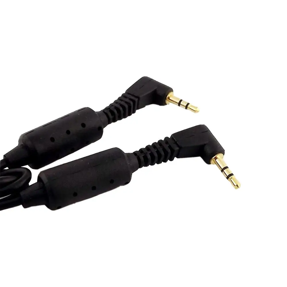 50x 60cm Gold Plated Connector 2 5mm 3 Pole Male to Male Plug Right Angle Stereo Headphone AUX Audio Extension Cable