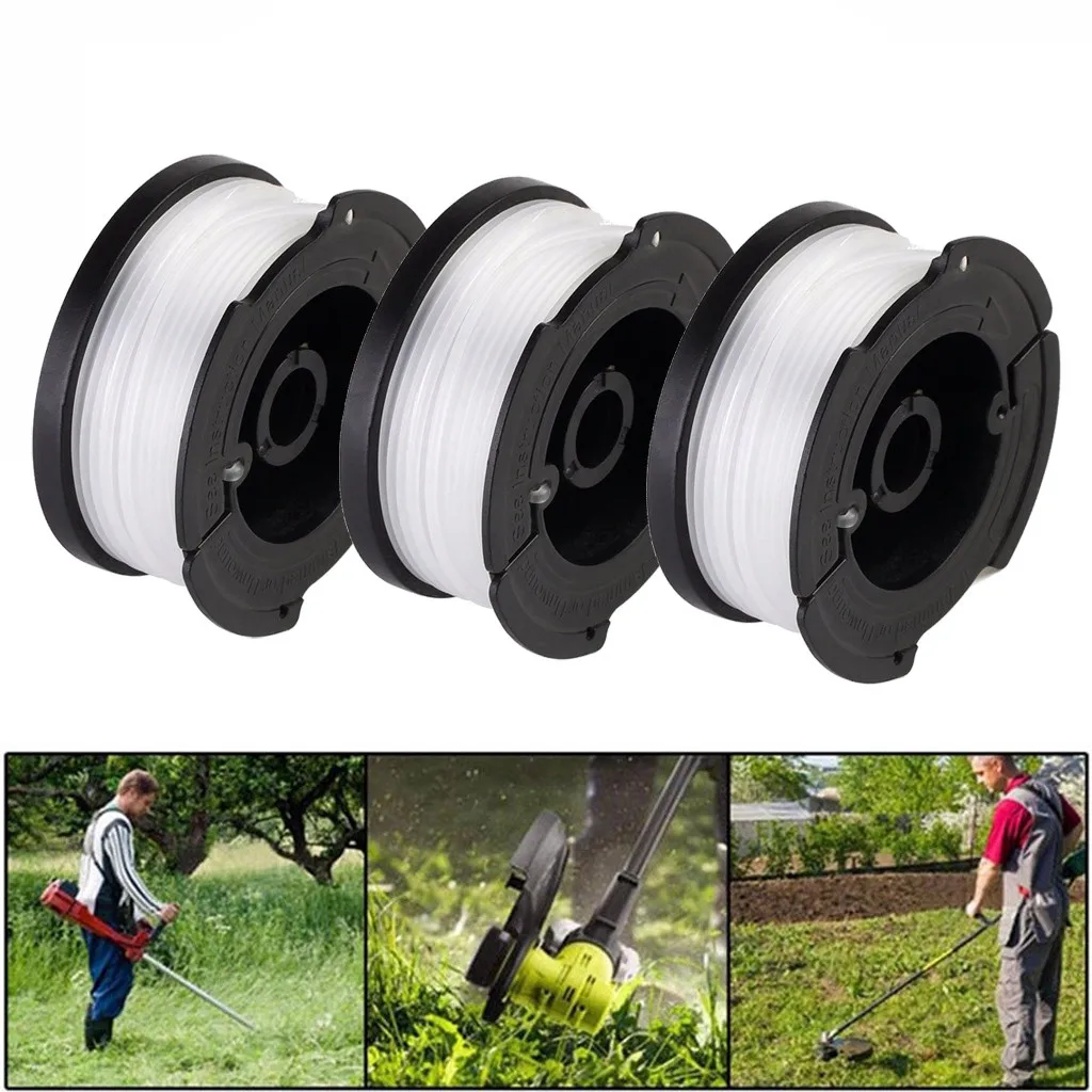 

For Black For Decker String Trimmer Replacement Parts AF-100-3ZP Spool Line 3Pcs Inch Line Grass Trimmer Spools Caps Kit hot