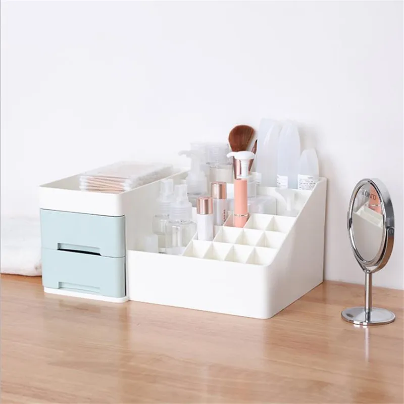 

Makeup Organizer Jewelry Necklace Nail Earring Cosmetics Storage Container Drawer Home Desktop Drawer Dresser Shelf Storage Box
