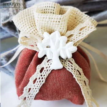 

20pcs Creative wedding supplies Drawstring bouquet sachet dry flower bag candy box wedding decoration Christmas gift accessories