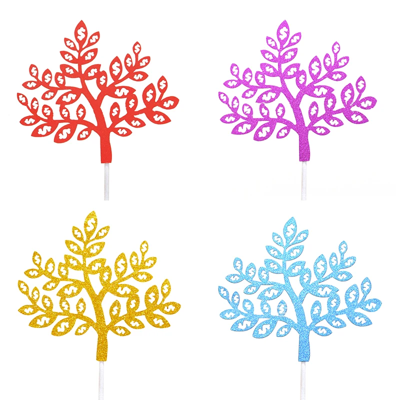 

Money Tree Cake Insertion Fortune Tree Flag Party Holiday Dessert Bakery Decoration Card Money Tree Plugin