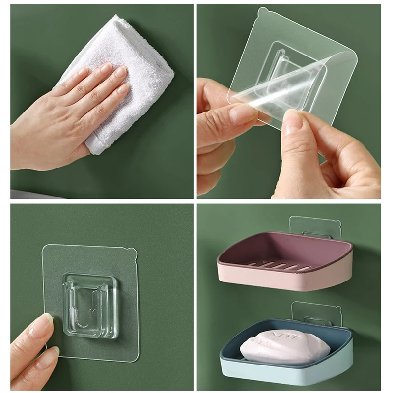 Wall Hooks Suction Cup Double-Sided Adhesive Hanger Strong Transparent Hooks Sucker Wall Storage Holder For Kitchen Bathroo rack