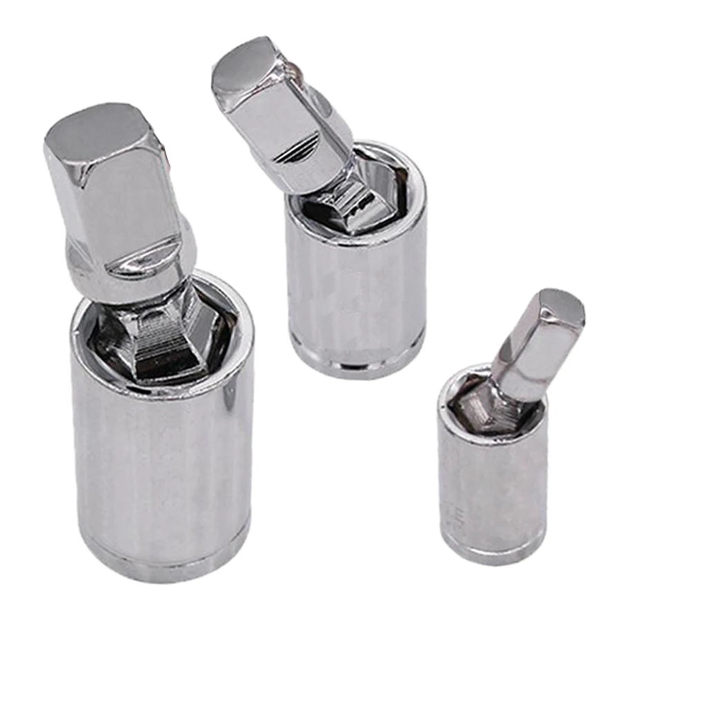 3PCS Set Swivel Impact Adapter Universal Joint Driver Socket, Covers most common size adaptation and reduction combination